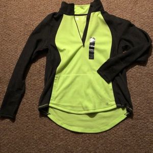 Green and gray sweatshirt